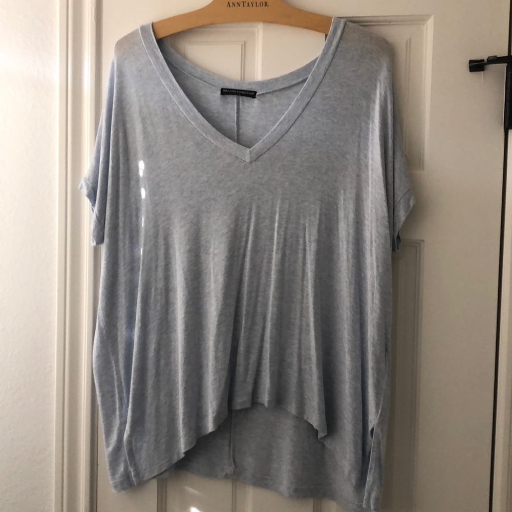 Baby blue v neck